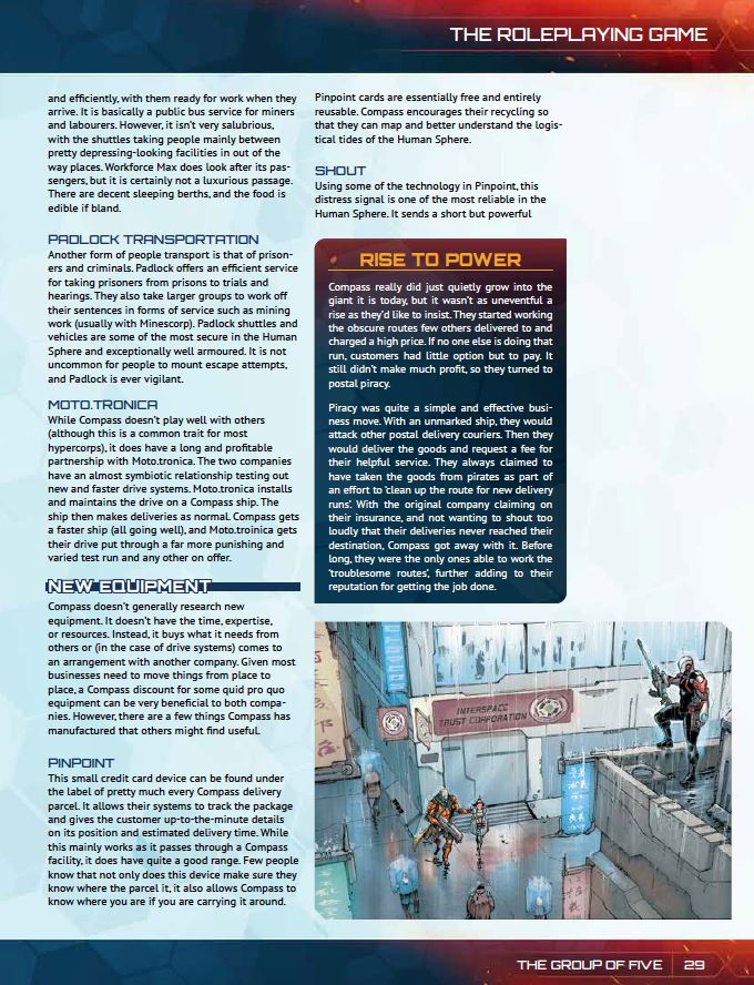 Modiphius Infinity Hypercorps manuale GDR cartaceo