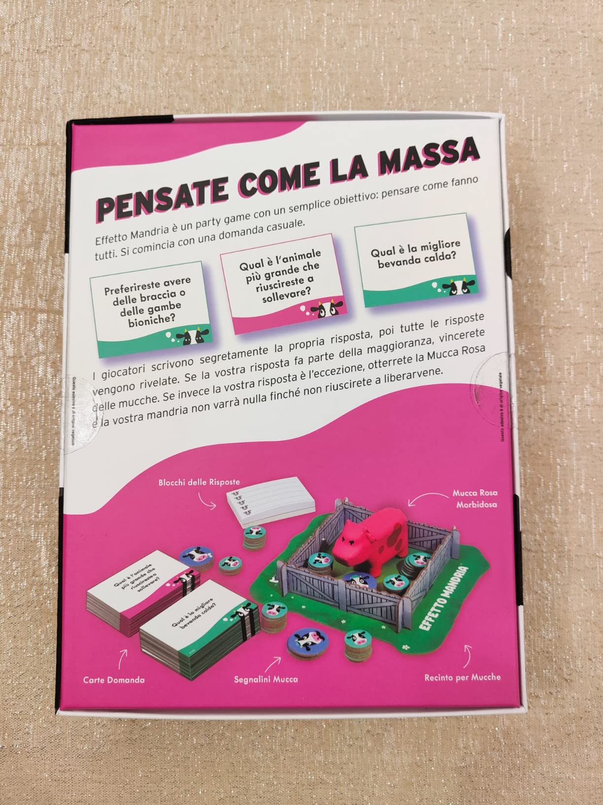 Asmodee Effetto Mandria party game carte pezzato italiano 4-20 giocatori