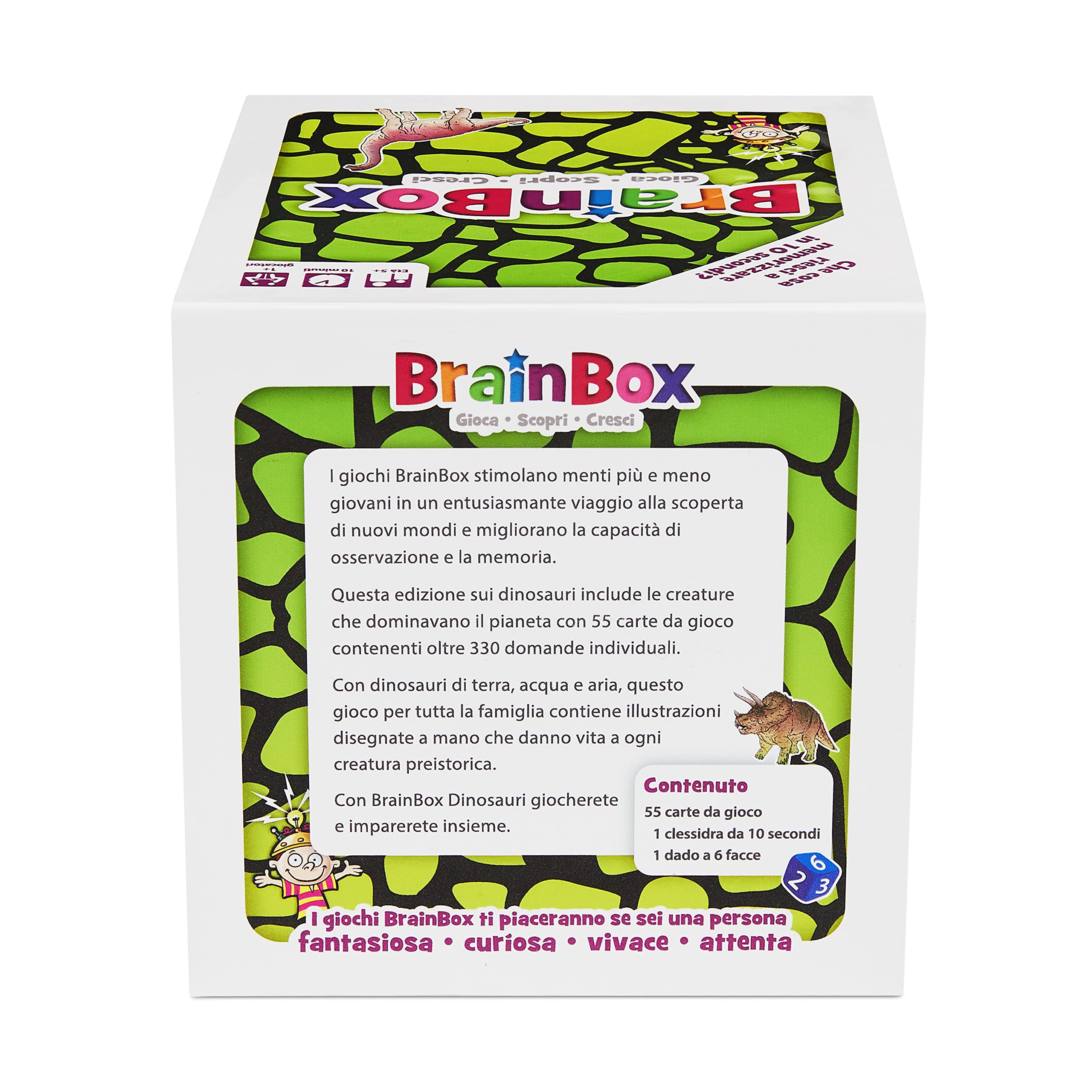 Asmodee Giochi per Bambini BrainBox Dinosauri 2022 gioco memoria