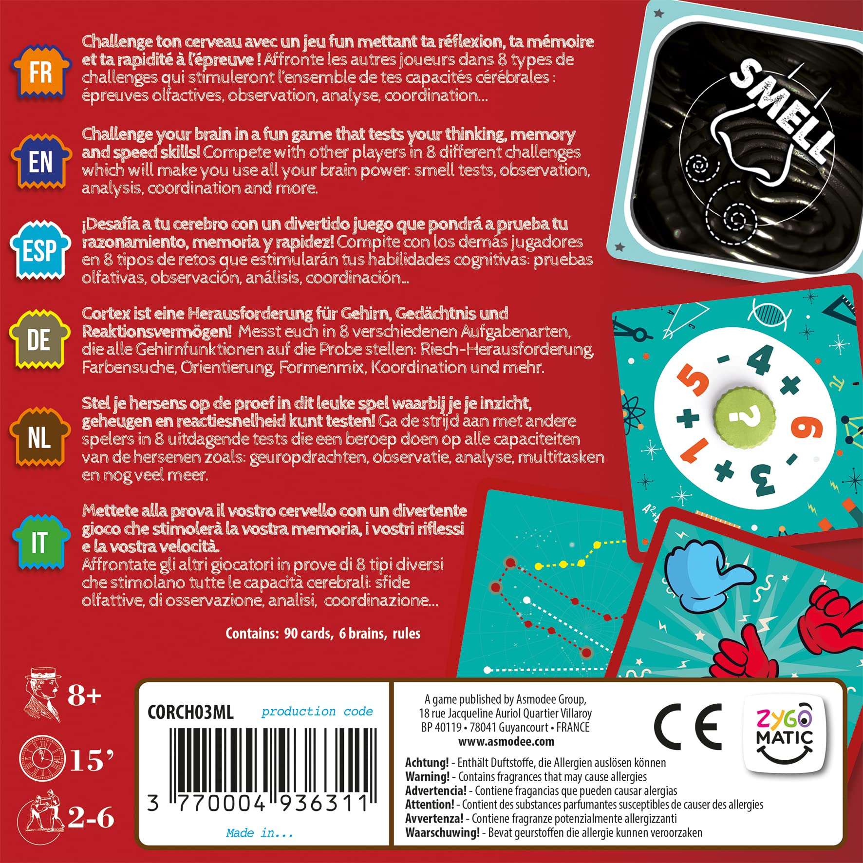 Asmodee Cortex 3 Challenge Rosso gioco carte party 8+ anni