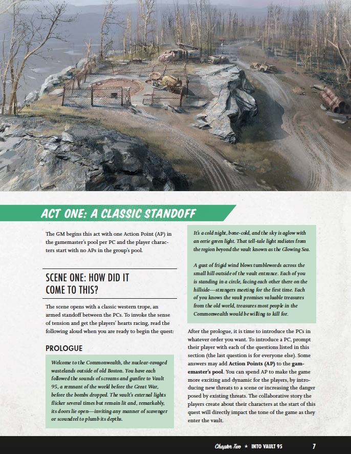Modiphius Fallout Starter Set PDF Gioco di Ruolo 2d20 Commonwealth