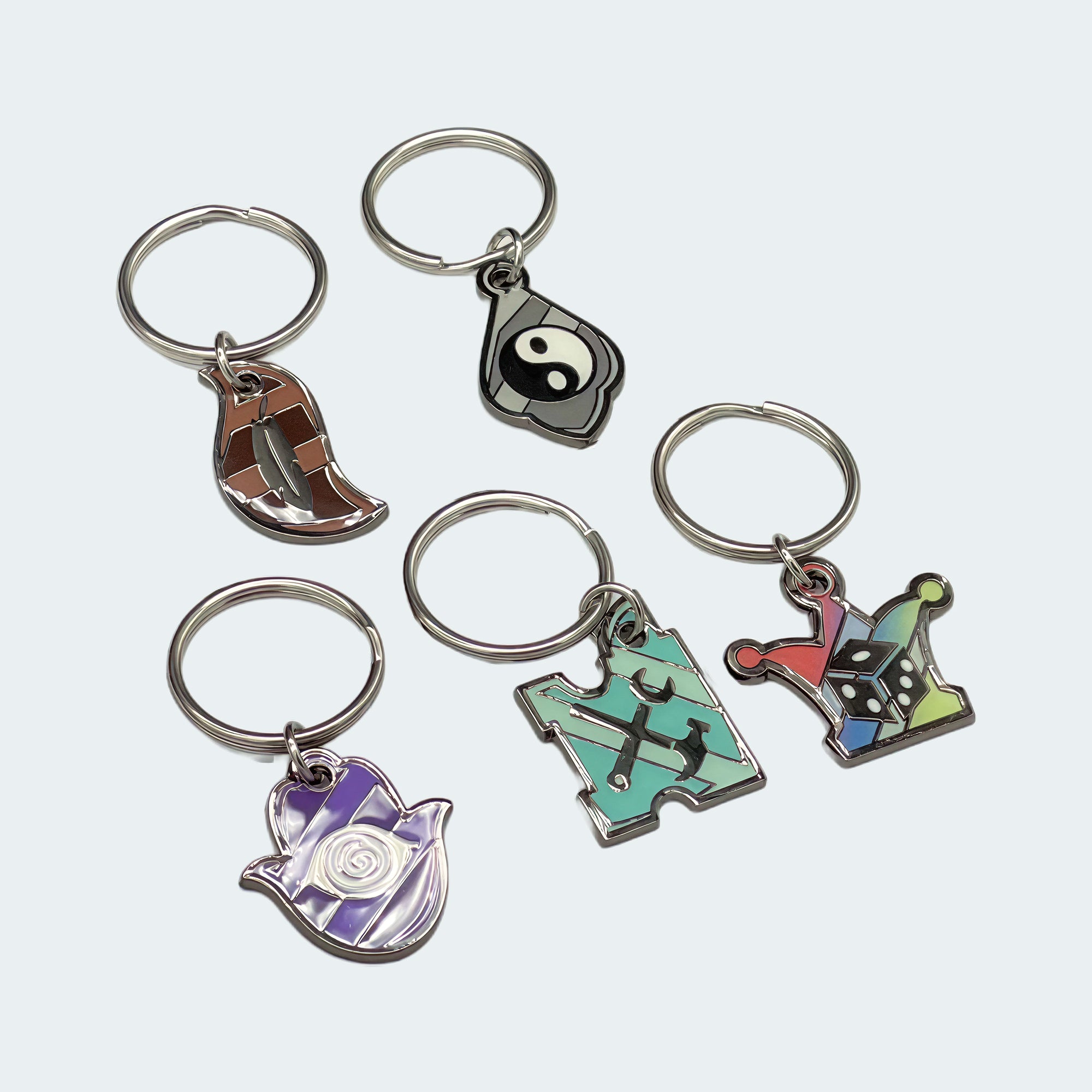 Maestro Media Mewgenics Lab Cat Class Collar portachiavi metallo 5 pezzi