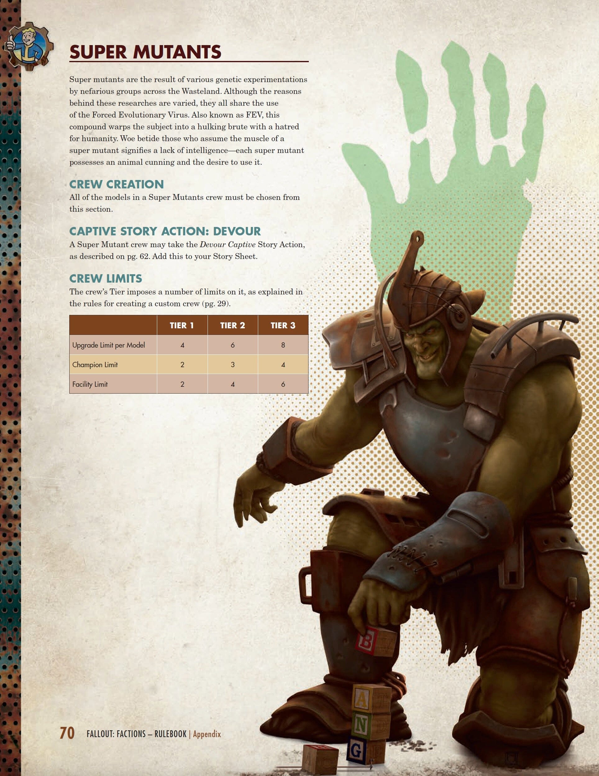 Modiphius Fallout Factions Core Rulebook PDF regolamento skirmish