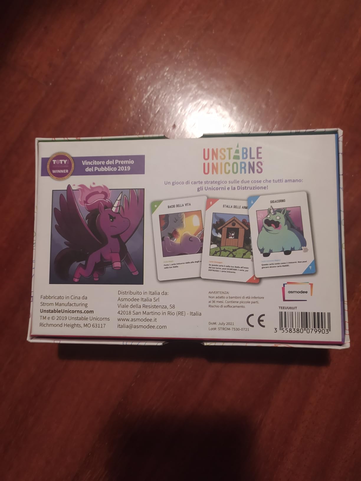 Asmodee Unstable Unicorns gioco base carte 2-8 giocatori