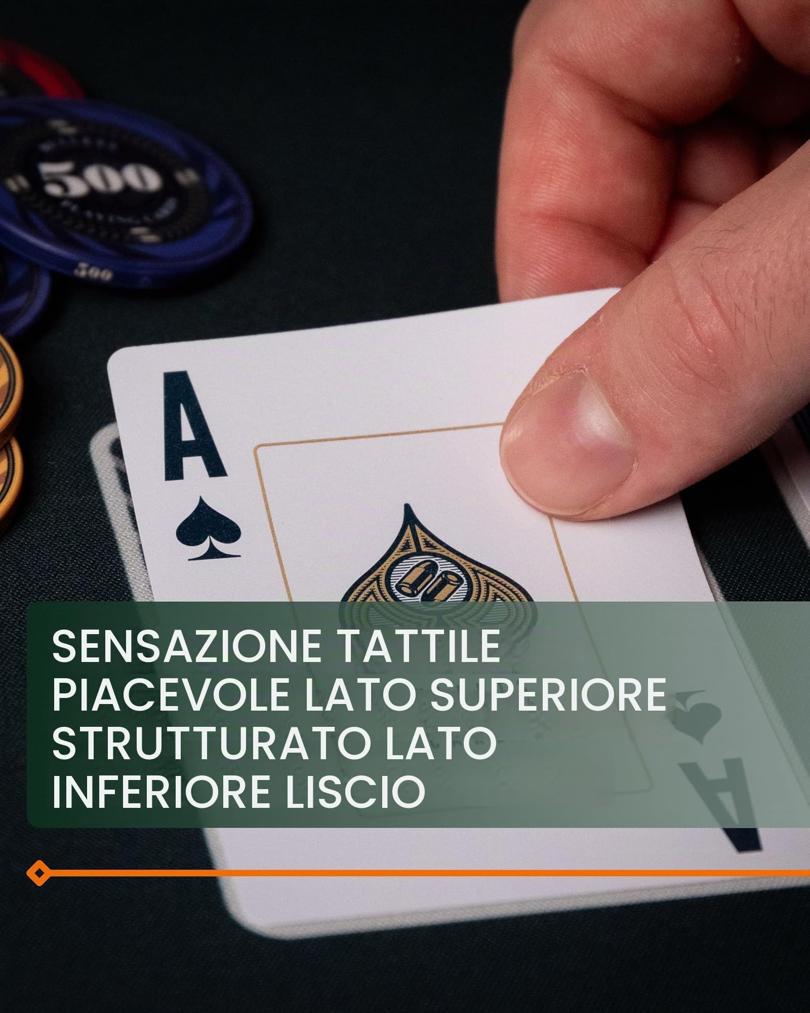 Cards&Co Carte da poker plastica 2 segni angolo jumbo
