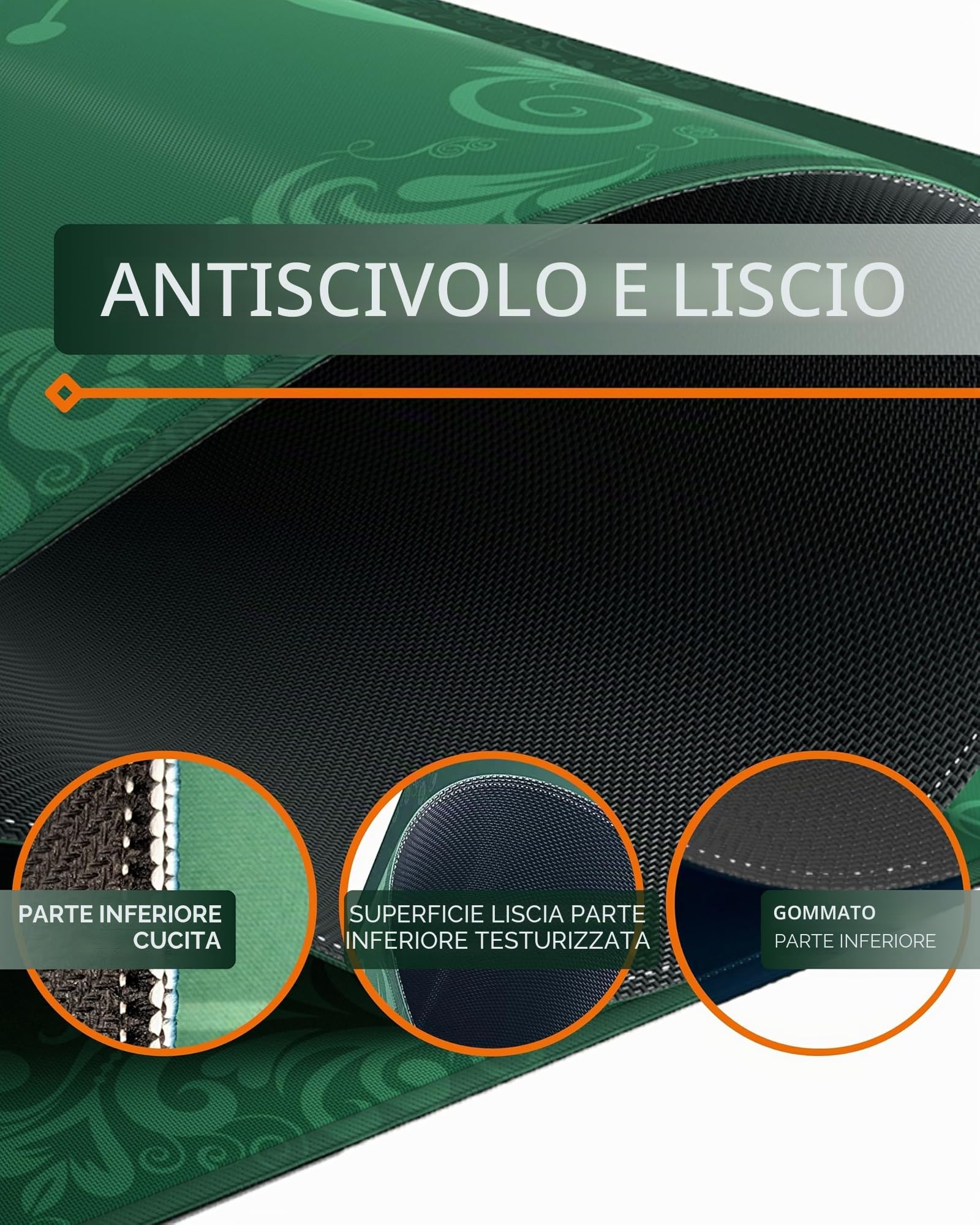 Bullets Tappeto Poker Verde 180x90 Tovaglia Deluxe