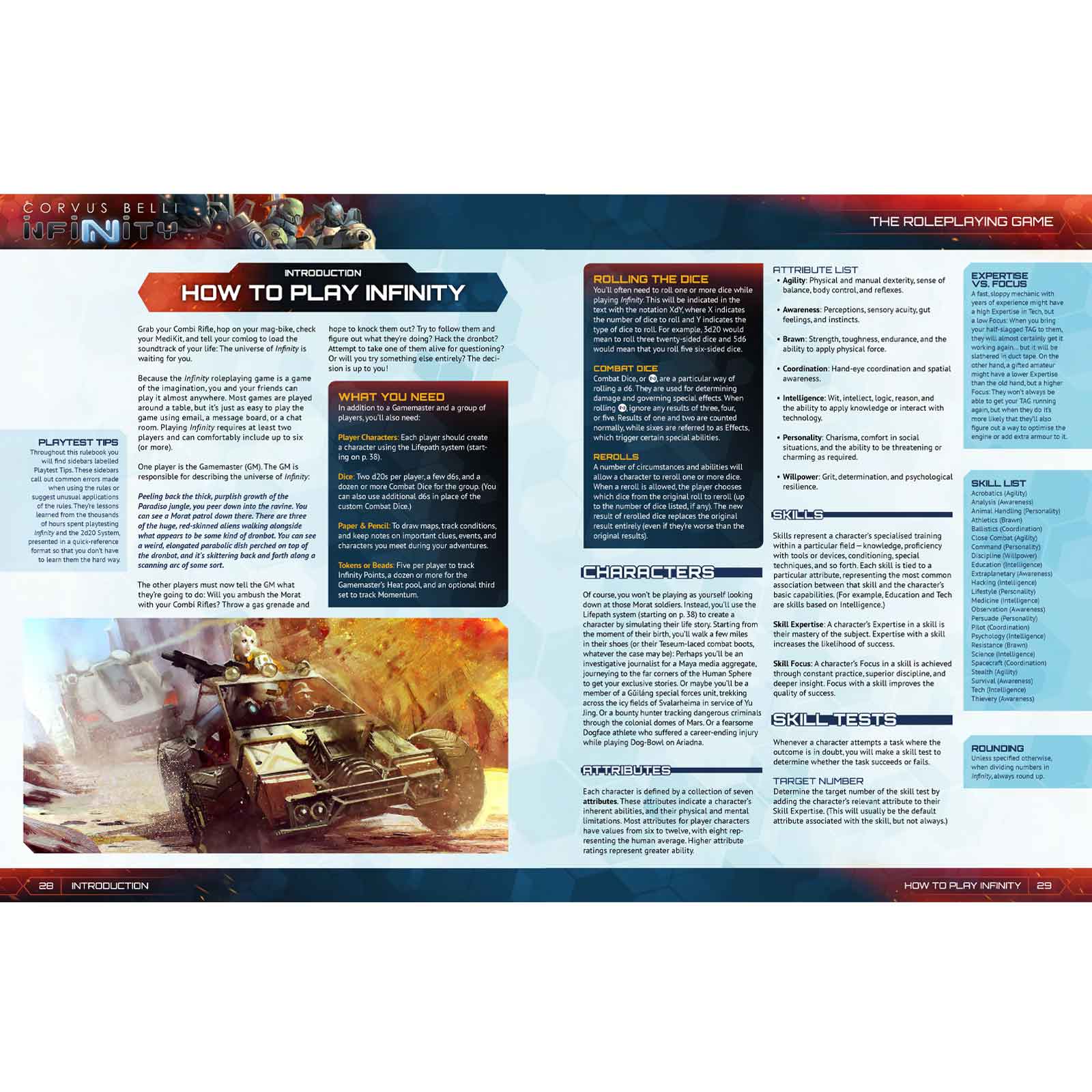Modiphius Infinity RPG Core Book manuale base gioco di ruolo