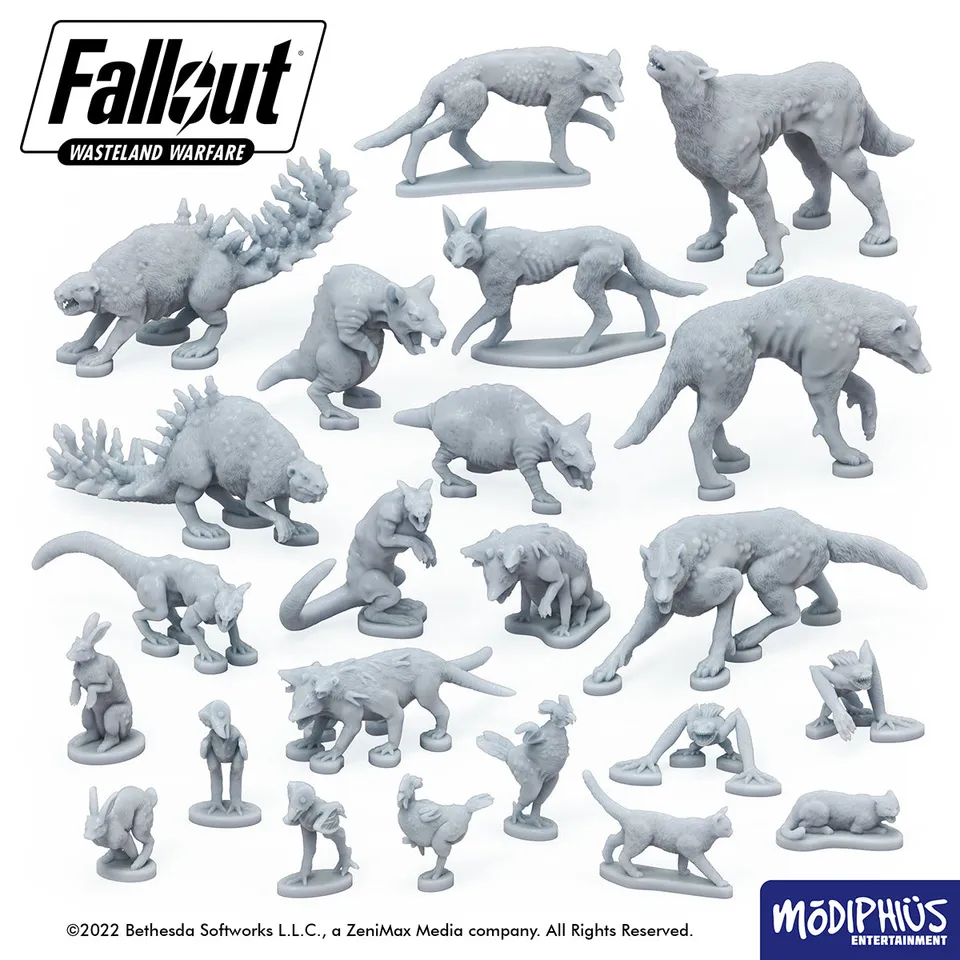 Modiphius Fallout Wasteland Warfare Wasteland Critters file STL animali