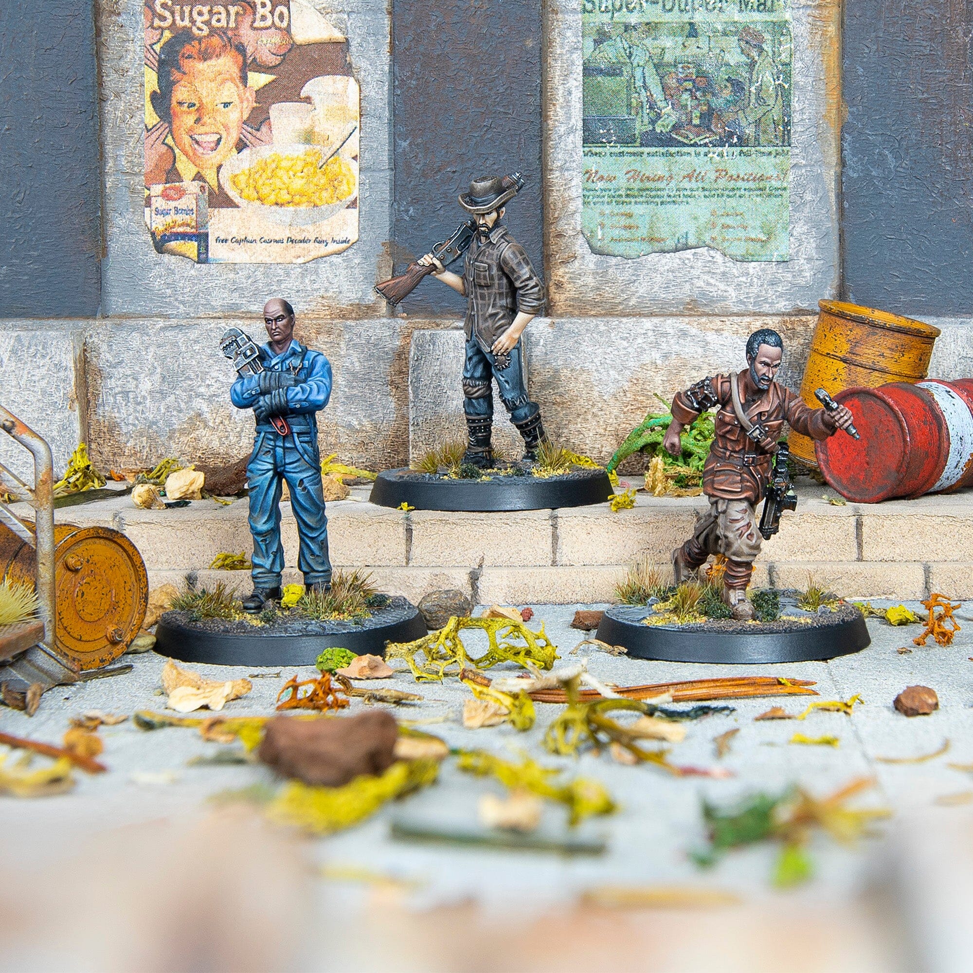 Modiphius Fallout Factions Survivors Foundation Authority miniature resina
