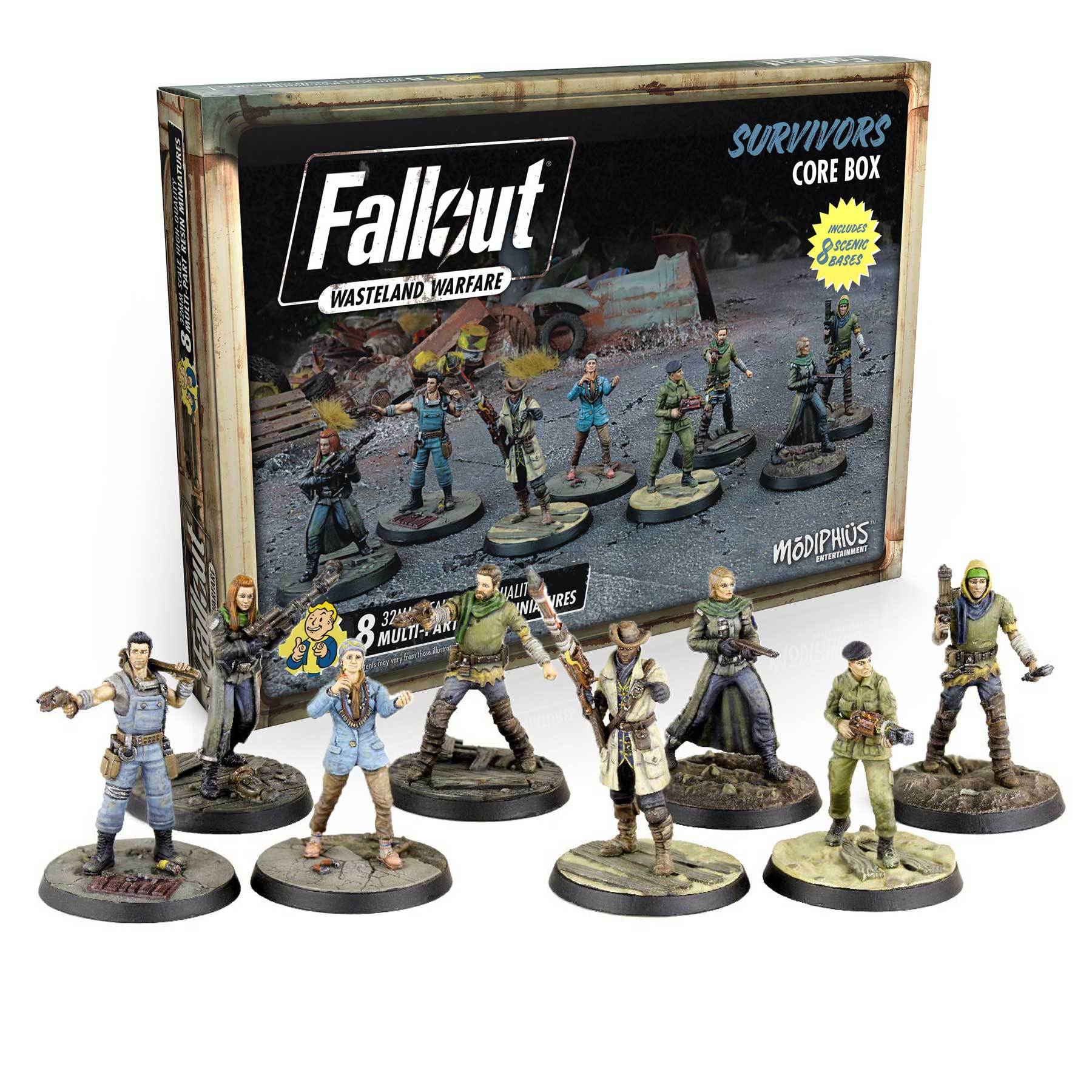 Modiphius Fallout: Wasteland Warfare Survivors Core Box miniature 32mm