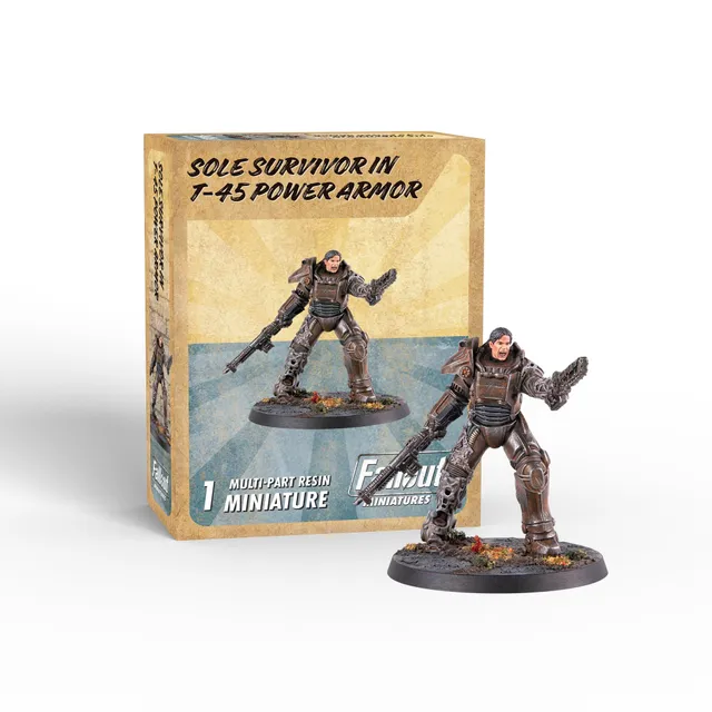 Modiphius Fallout Factions Sole Survivor T-45 miniatura resina 32mm