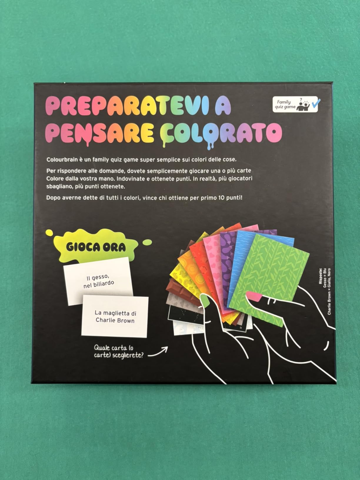 Asmodee Colourbrain gioco da tavolo quiz colori 2-20 giocatori