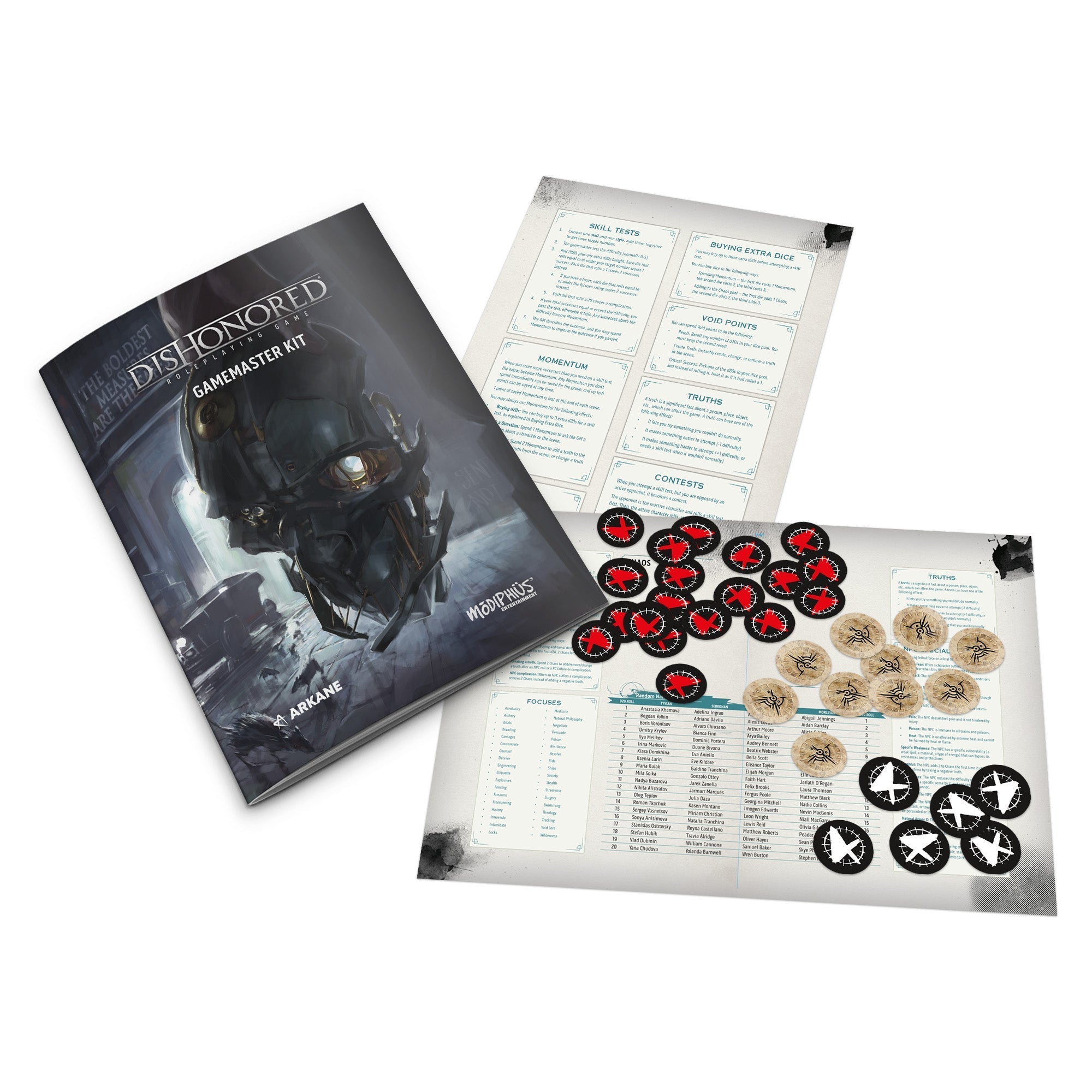 Modiphius Dishonored Gamemaster Toolkit PDF manuale master 51 pagine