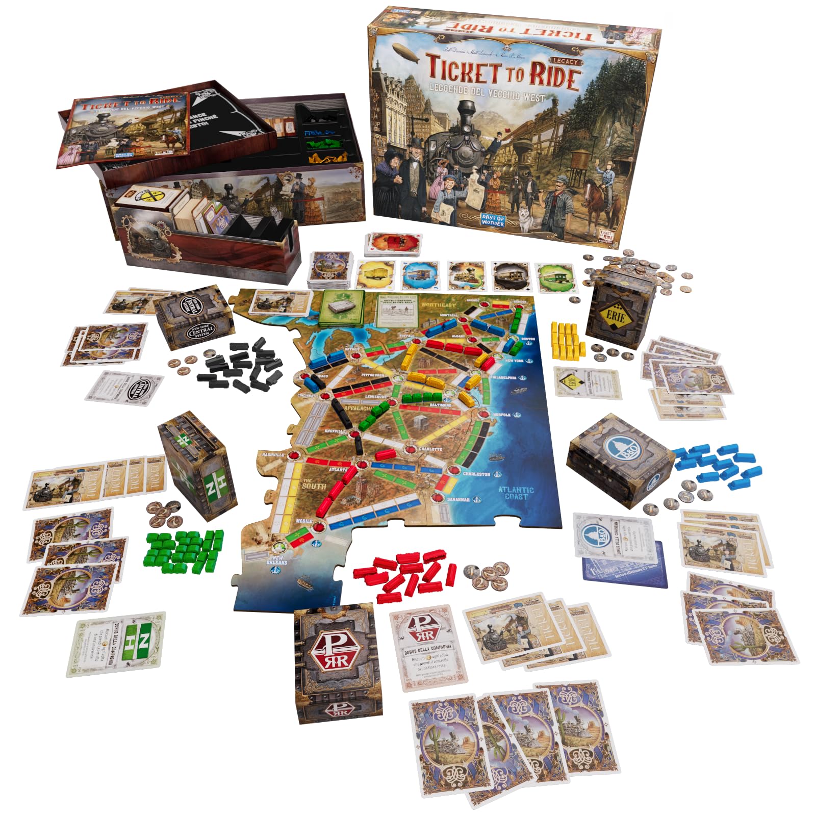 Asmodee Ticket to Ride Legacy Leggende Vecchio West gioco da tavolo