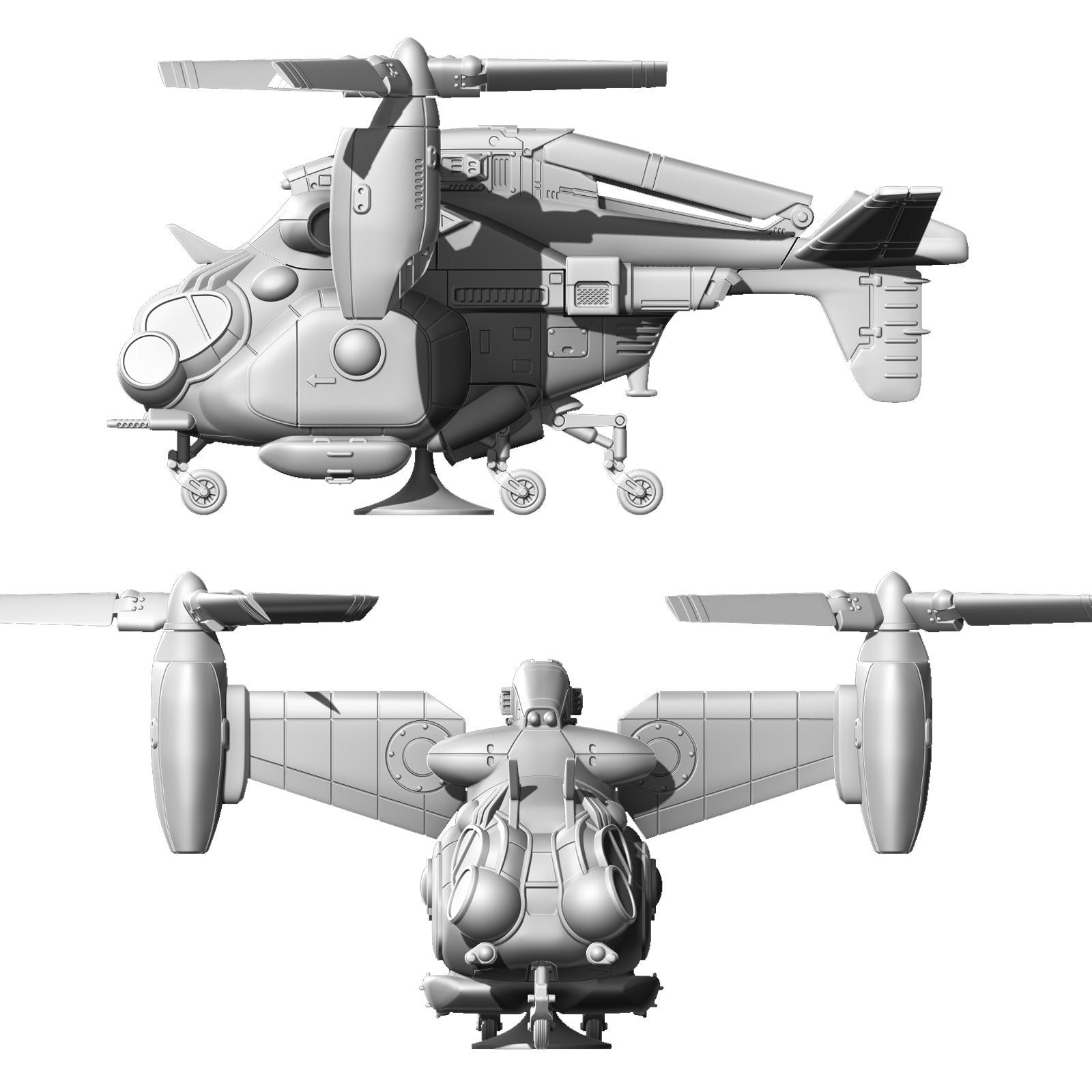 Modiphius Fallout Wasteland Warfare Parked Vertibird file STL