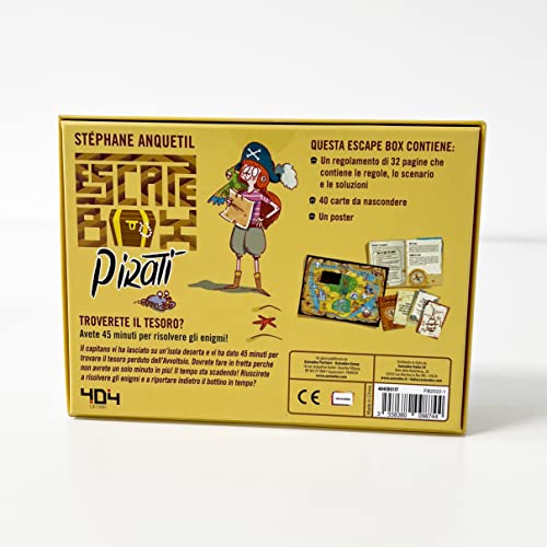 Asmodee Escape Box Pirati gioco scatola 2-5 giocatori 45 min
