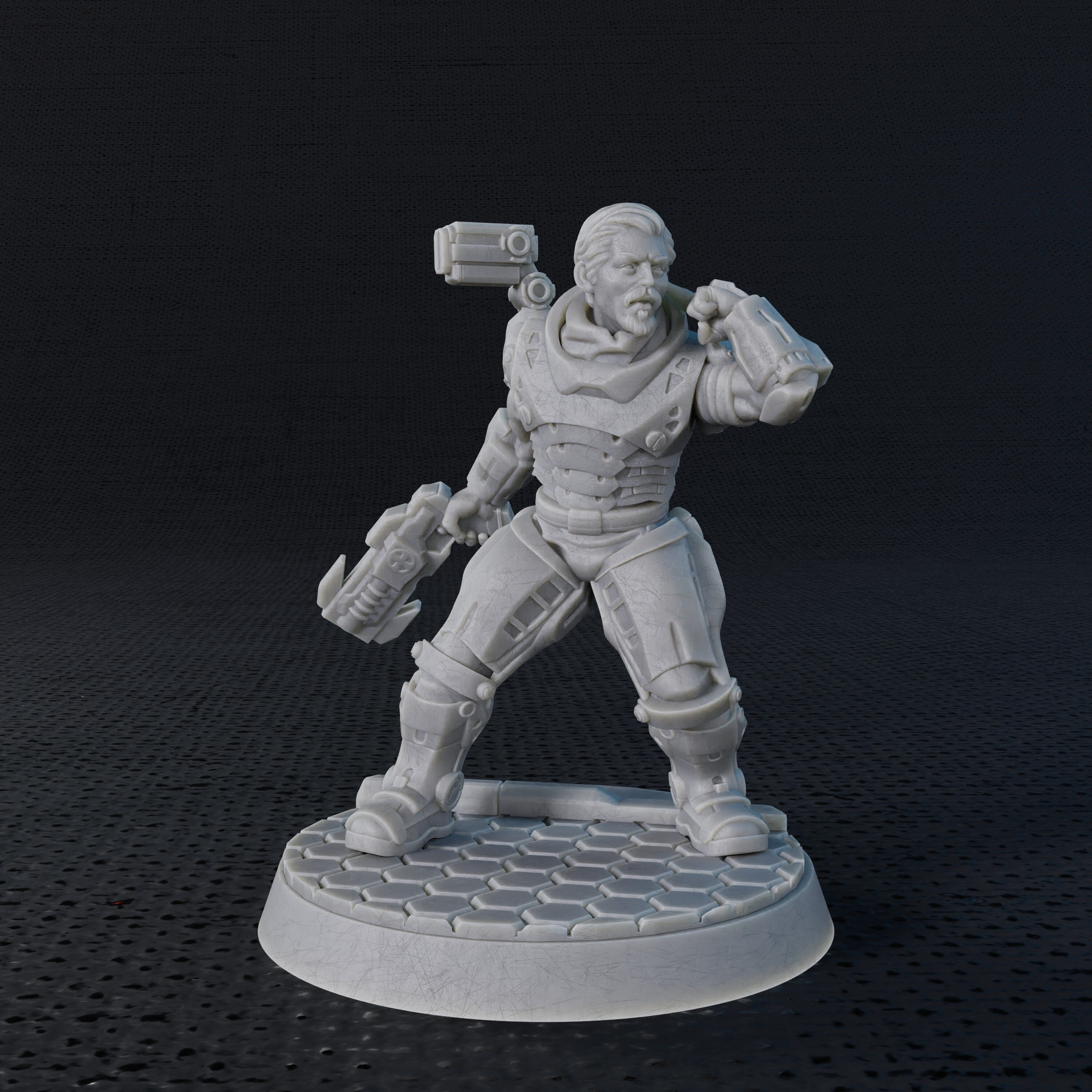 Modiphius Five Parsecs Unity Agent file STL miniatura 32mm