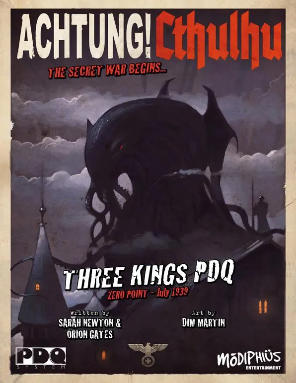 Modiphius Achtung! Cthulhu Three Kings manuale GDR PDF horror bellico