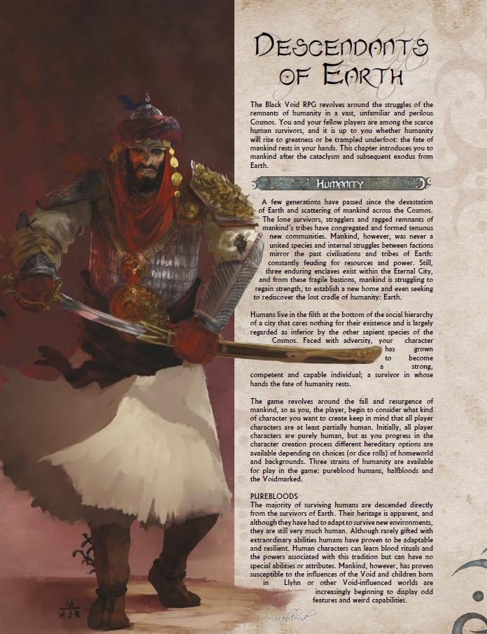 Modiphius Black Void Core Book manuale GDR PDF dark fantasy