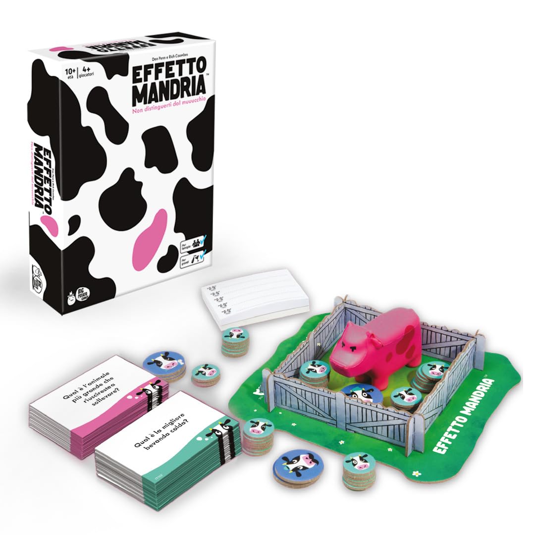 Asmodee Effetto Mandria party game carte pezzato italiano 4-20 giocatori