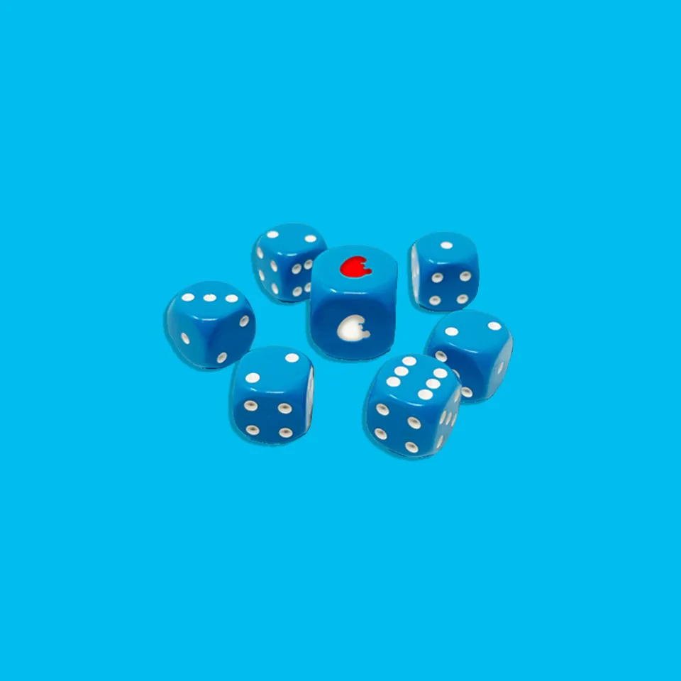 Maestro Media The Smurfs RPG Set 7 Dadi Blu D6 Gioco Ruolo