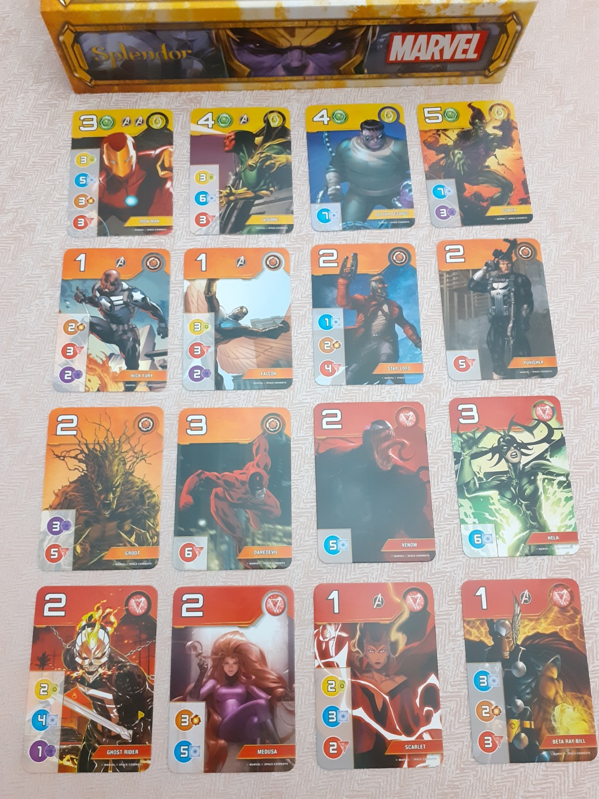 Asmodee Splendor Marvel gioco tavolo strategia supereroi