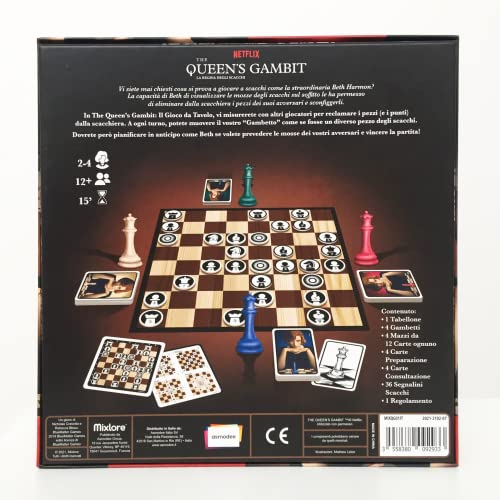 Asmodee Queen's Gambit Regina Scacchi gioco tavolo 2-4 giocatori