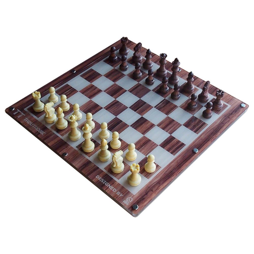 Tabutronic Sentio 35 Macassar scacchiera elettronica pezzi wood look