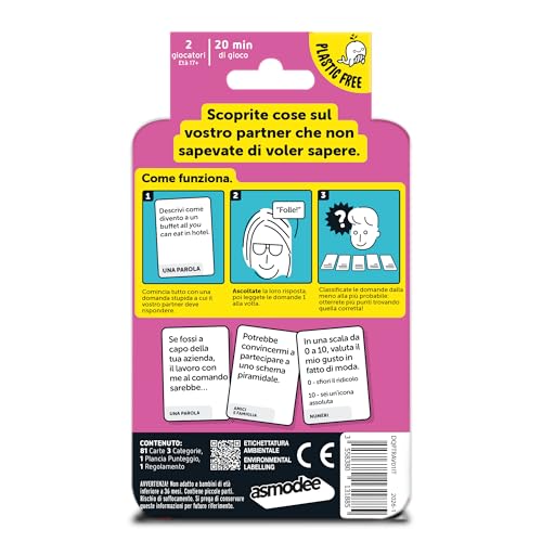 Asmodee Domande Stupide per Partner carte da gioco per coppie