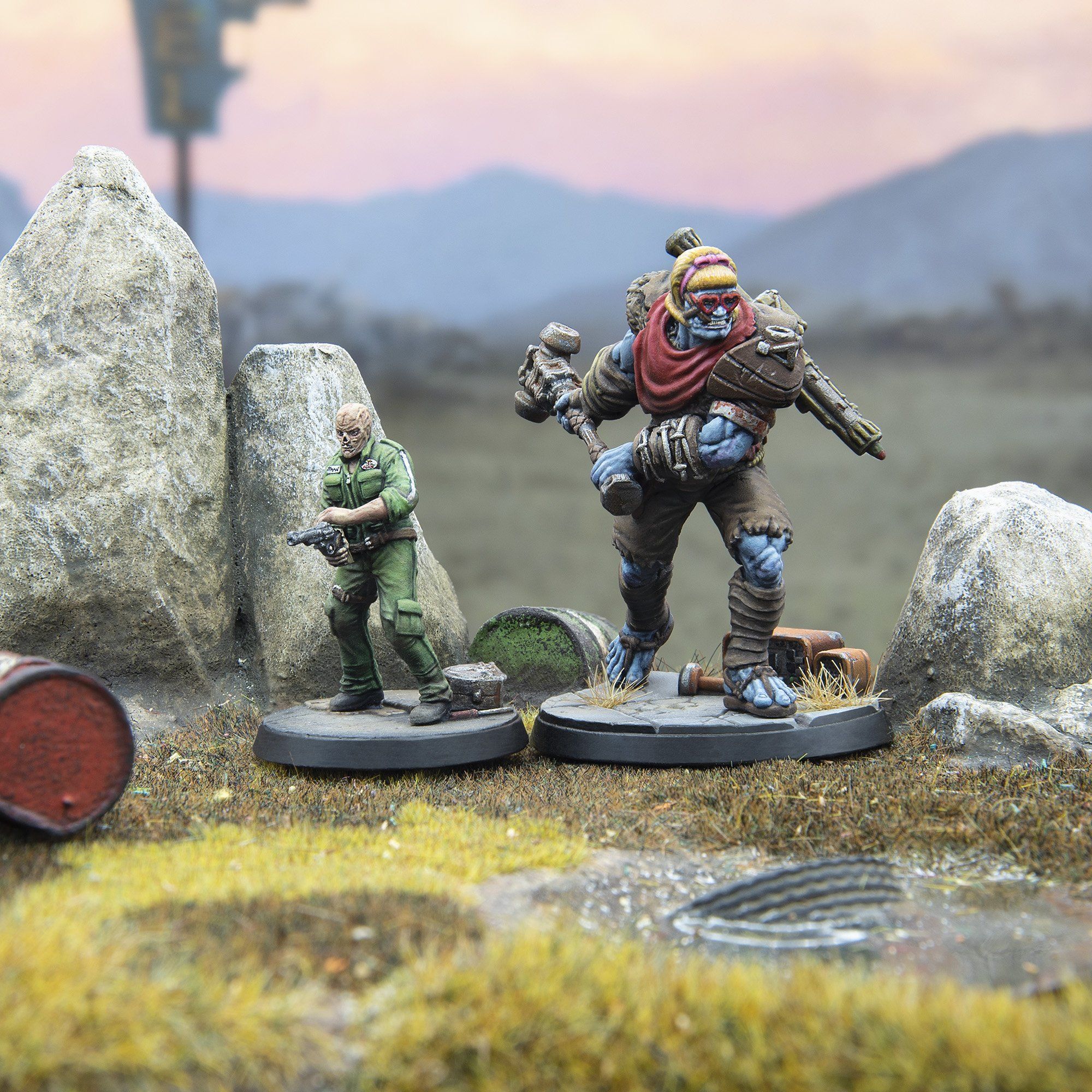 Fallout Wasteland Warfare Tabitha and Raul 2 miniature