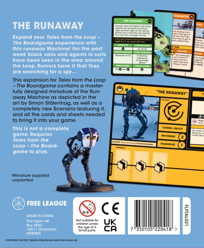 Tales From the Loop The Runaway espansione gioco da tavolo scenario
