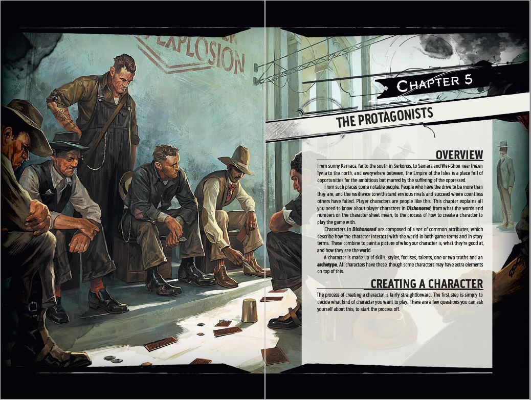 Modiphius Dishonored Core Rulebook manuale GDR copertina rigida inglese