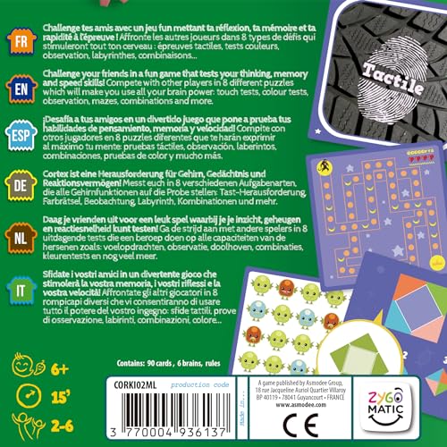 Asmodee Cortex Challenge Kids gioco tavolo 2-6 giocatori italiano