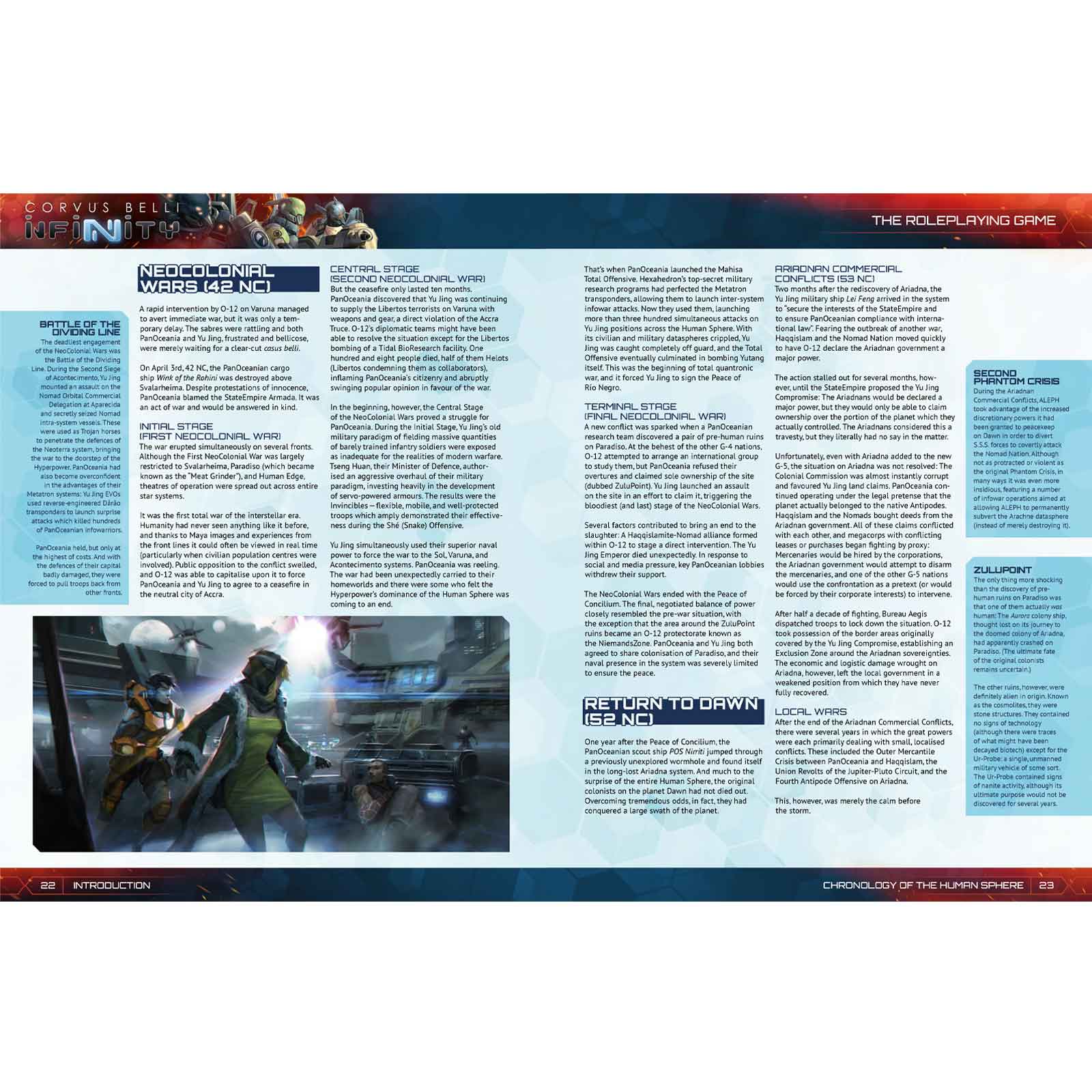 Modiphius Infinity RPG Core Book manuale base gioco di ruolo