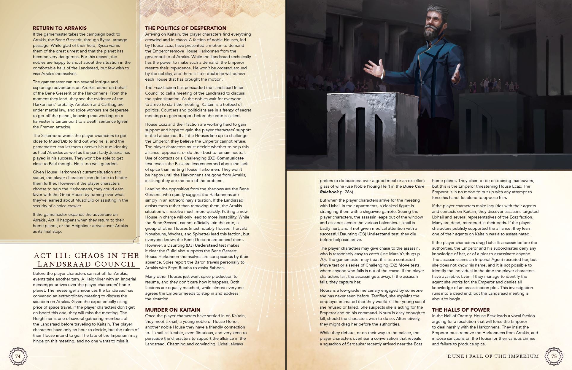 Modiphius Dune Fall of the Imperium manuale PDF campagna