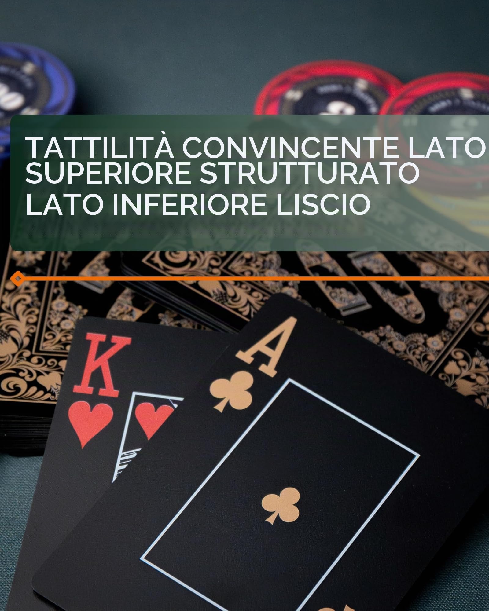 Bullets Playing Cards Black Edition carte poker plastica nera