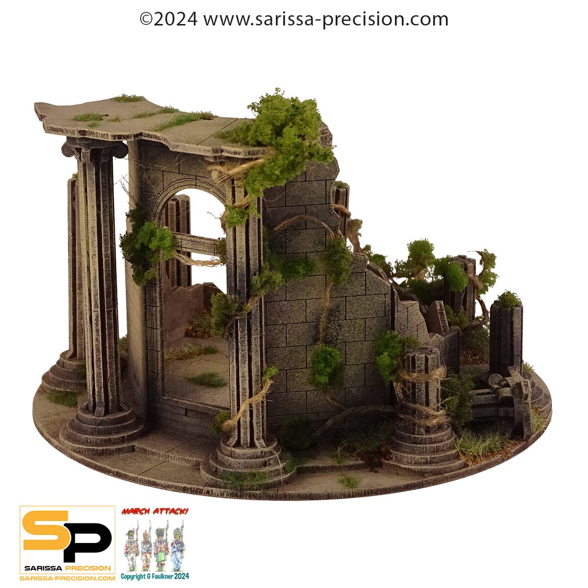 Modiphius Cohors Cthulhu Tactics Venus Temple Ruin scenico MDF