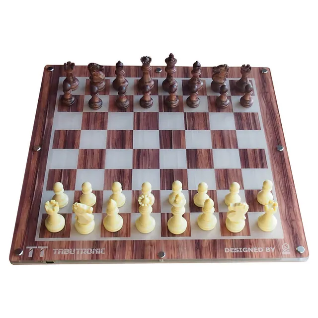 Tabutronic Sentio 35 Macassar scacchiera elettronica pezzi wood look
