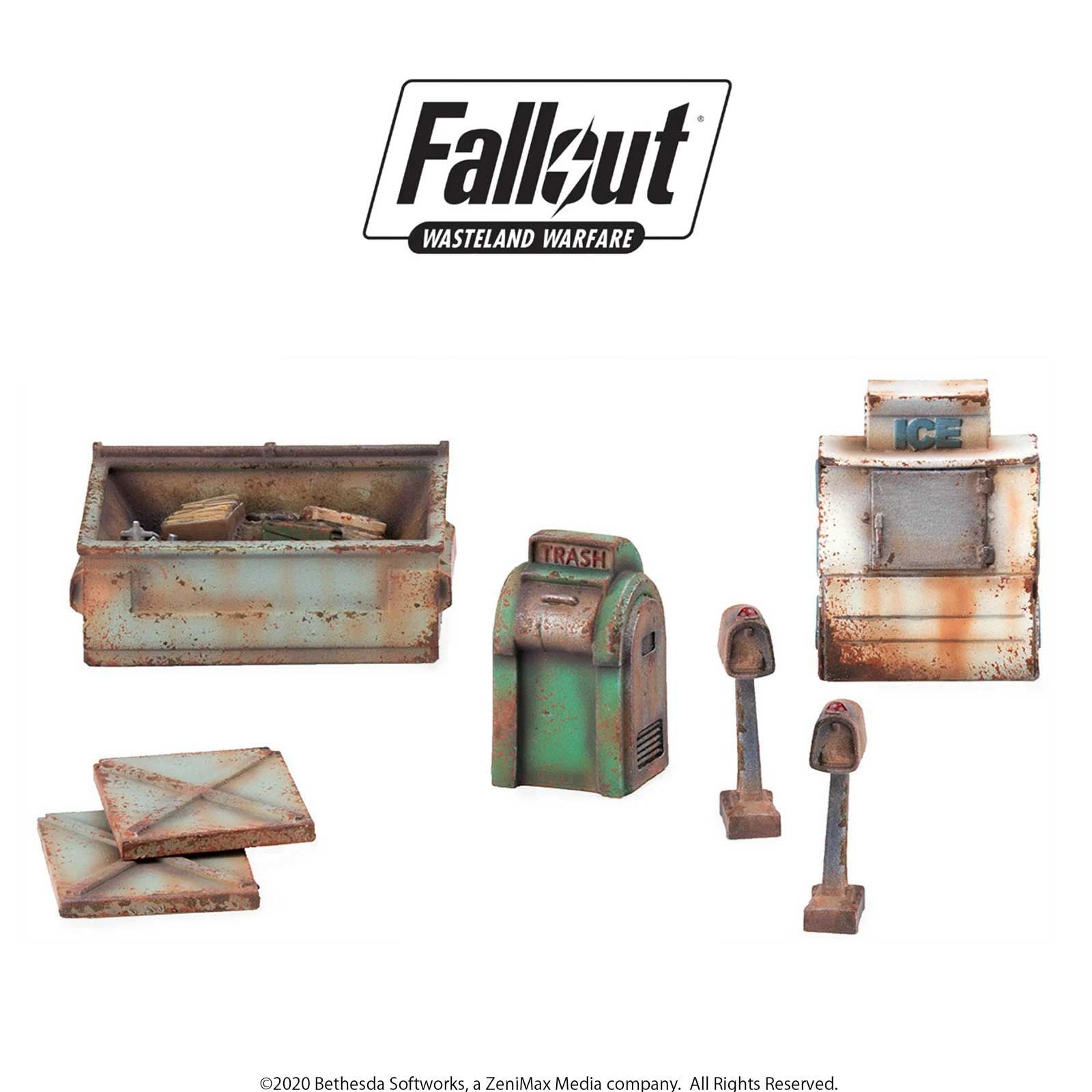 Fallout Wasteland Warfare Boston Street Scatter scenici 32mm