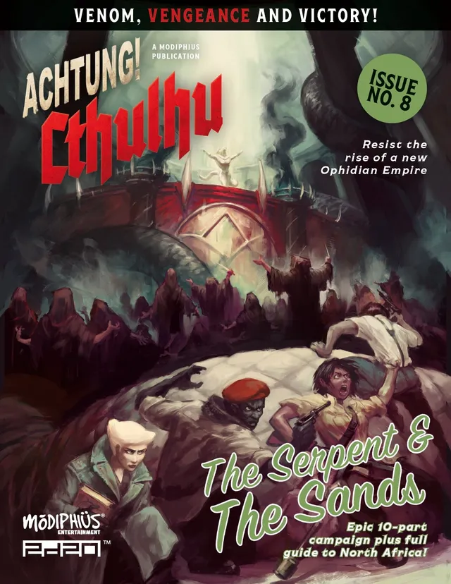 Modiphius Achtung! Cthulhu Serpent and the Sands manuale PDF Nord Africa