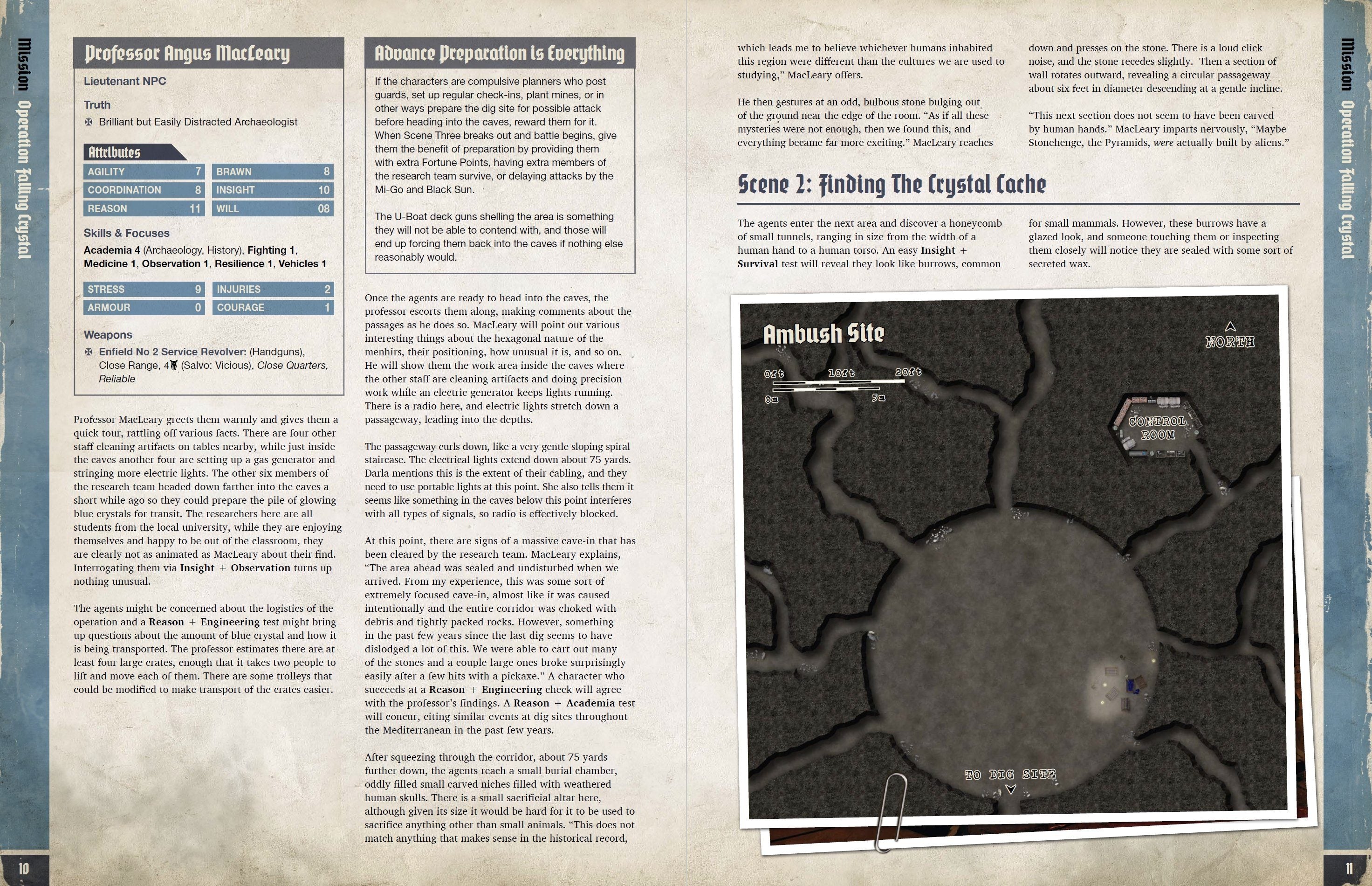 Modiphius Achtung Cthulhu Operation Falling Crystal avventura PDF
