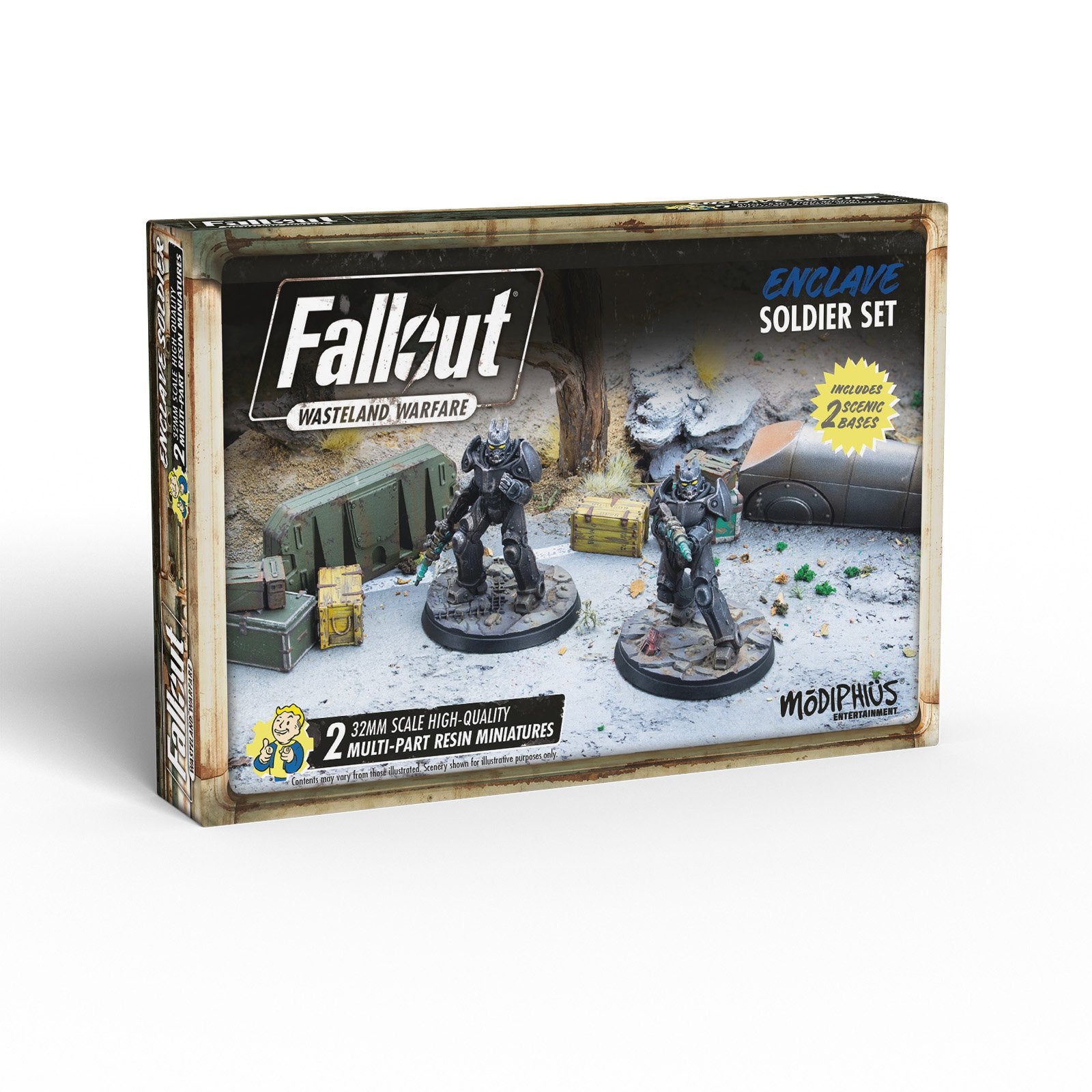Fallout Wasteland Warfare Enclave Soldier Set 2 miniature