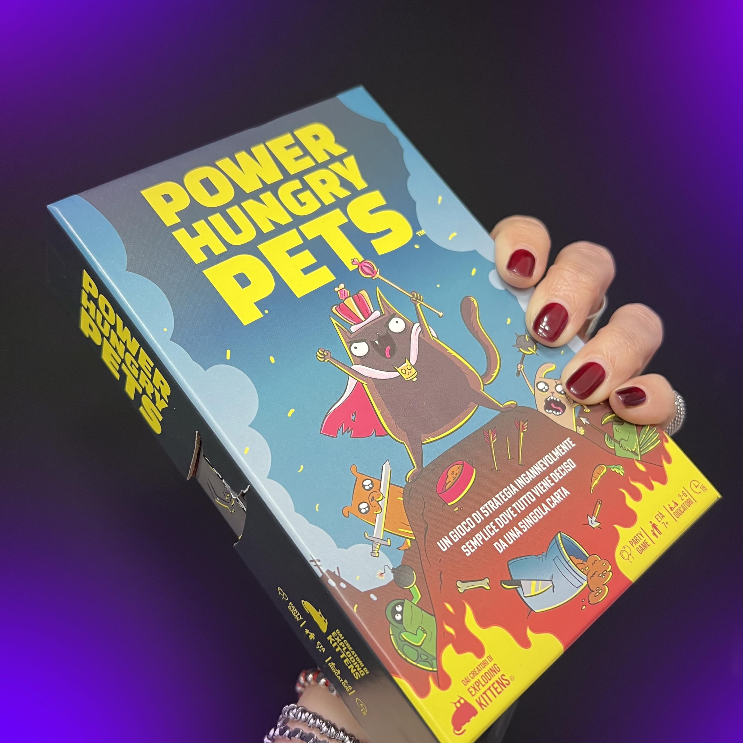 Asmodee Power Hungry Pets gioco di carte famiglia 2-6 giocatori
