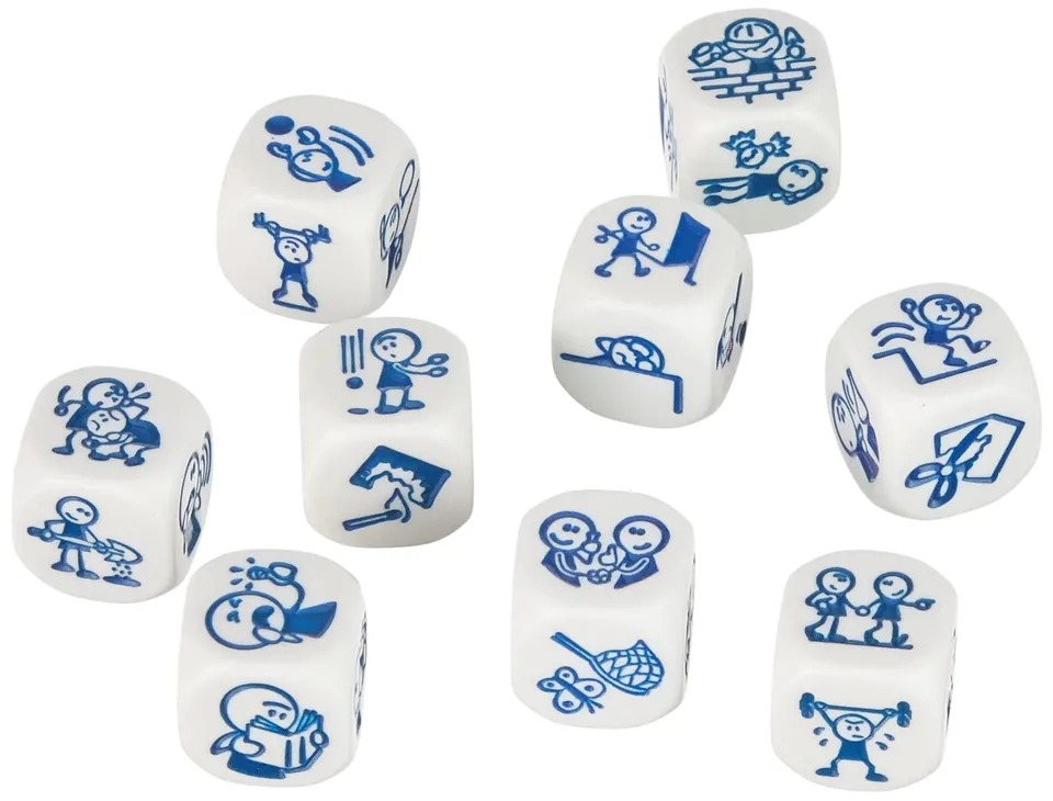 Asmodee Rory's Story Cubes Actions Dadi Storie 9 cubi azzurro