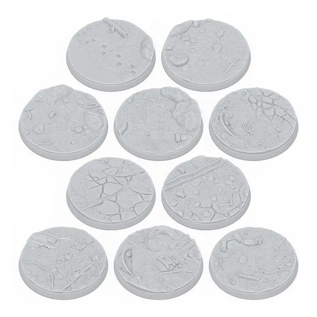 Fallout Miniatures Wasteland Scenic Basi 40mm resina 10 pz