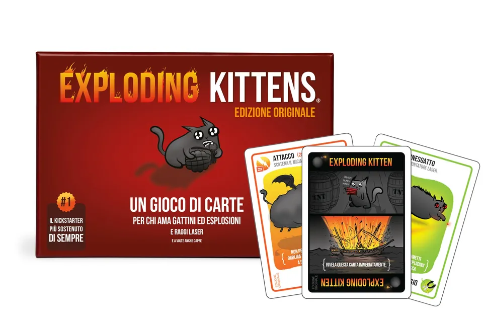 Asmodee Exploding Kittens gioco di carte base 2-5 giocatori
