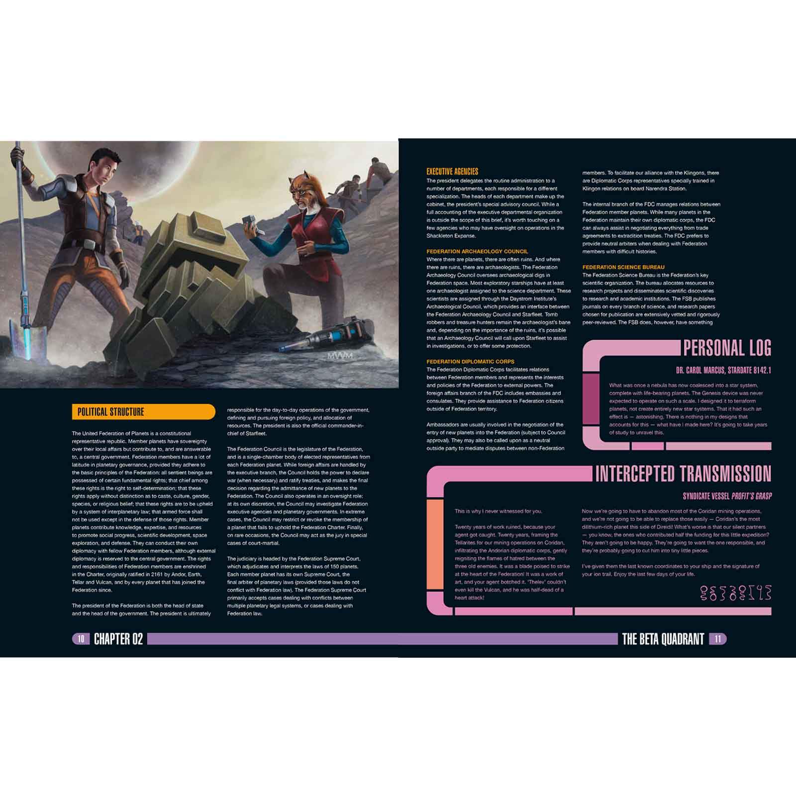 Modiphius Star Trek Adventures Beta Quadrant supplemento PDF 128 pagine