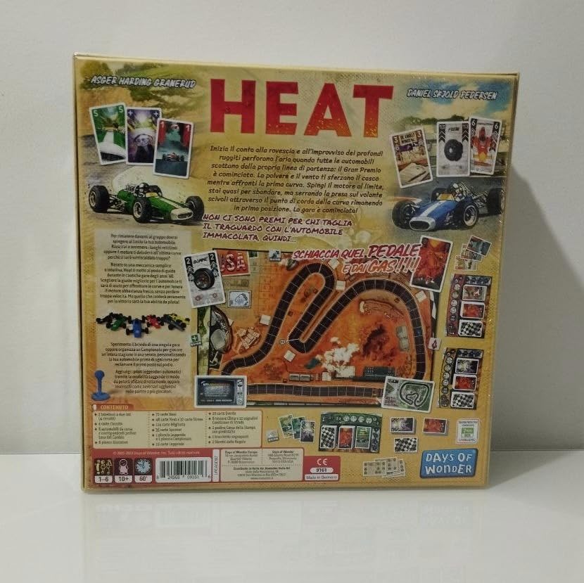 Asmodee Heat Gioco da Tavolo Auto Gioco Base 1-6 Giocatori