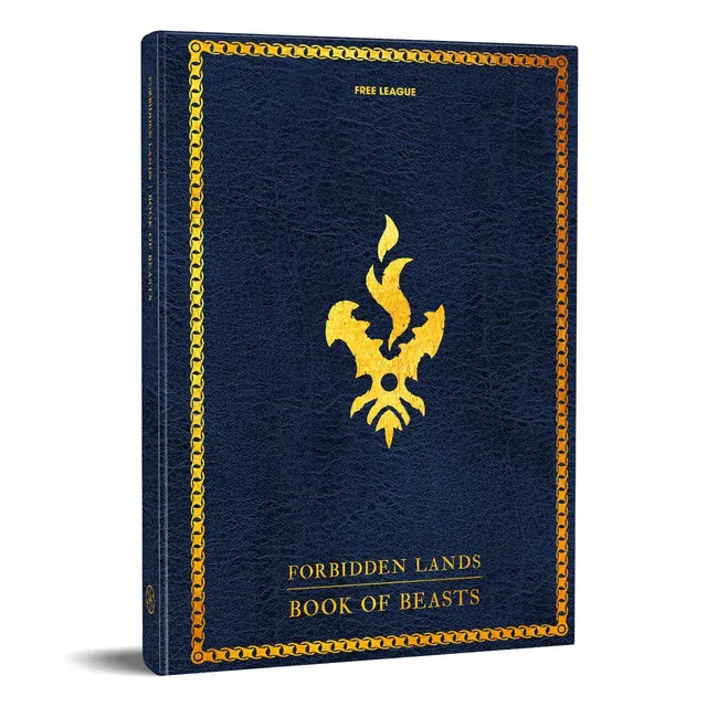 Modiphius Forbidden Lands Book of Beasts bestiario GDR rigido