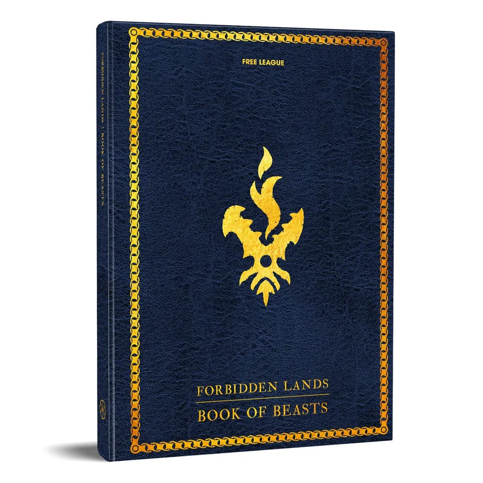 Modiphius Forbidden Lands Book of Beasts bestiario GDR rigido